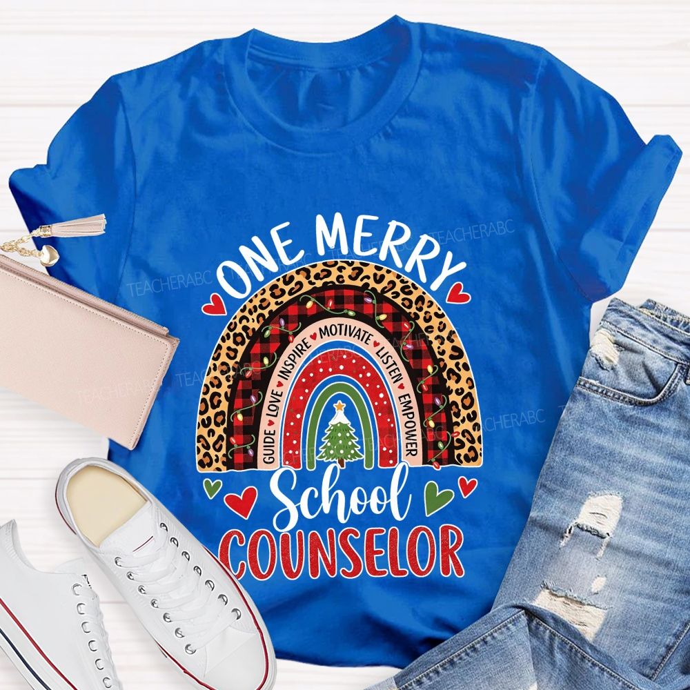 One Merry School Counselor Christmas T-shirt