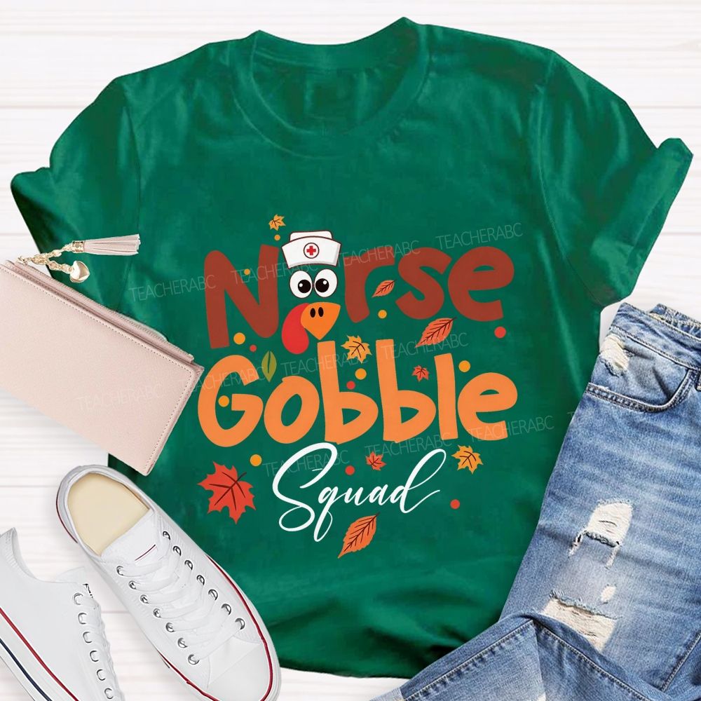 Nurse Gobble Squad Thanksgiving T-shirt