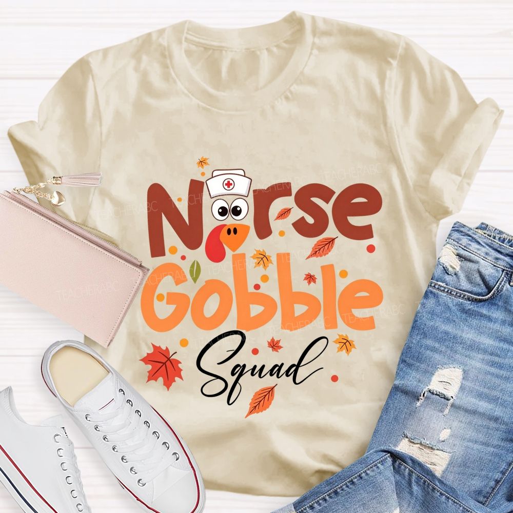 Nurse Gobble Squad Thanksgiving T-shirt
