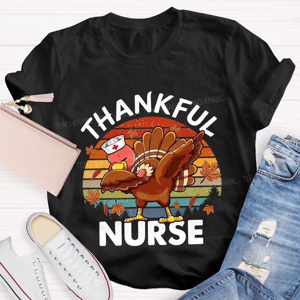 Thankful Nurse Thanksgiving Fall Vibes T-shirt