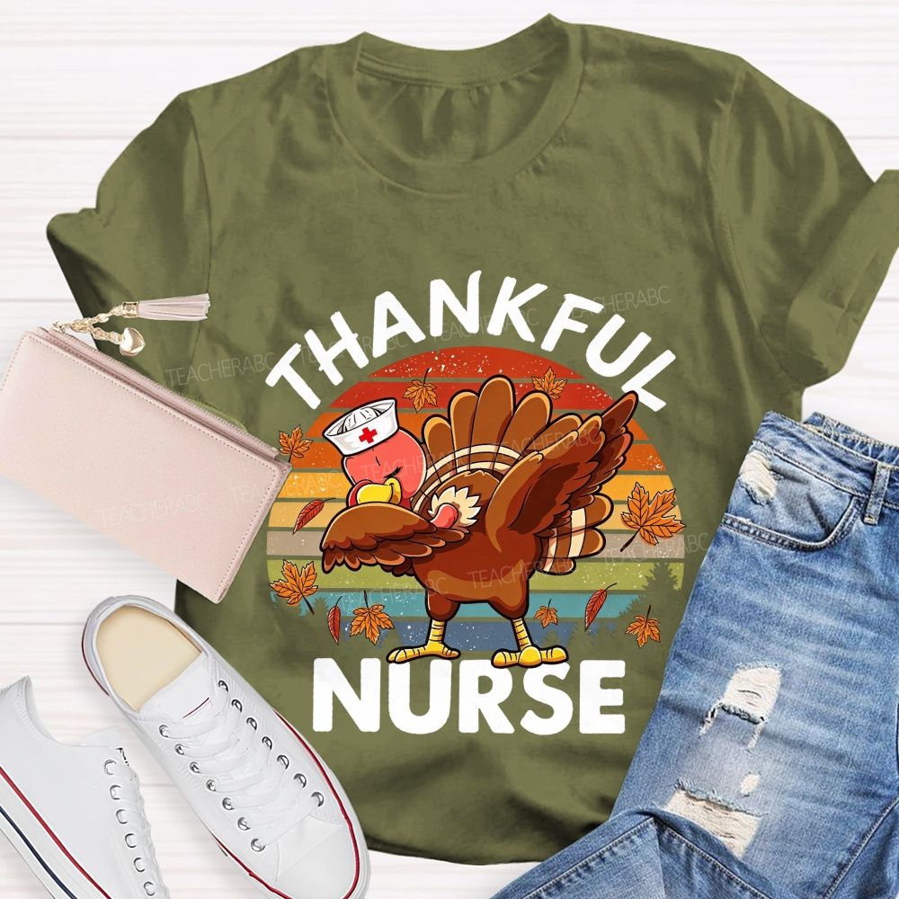Thankful Nurse Thanksgiving Fall Vibes T-shirt