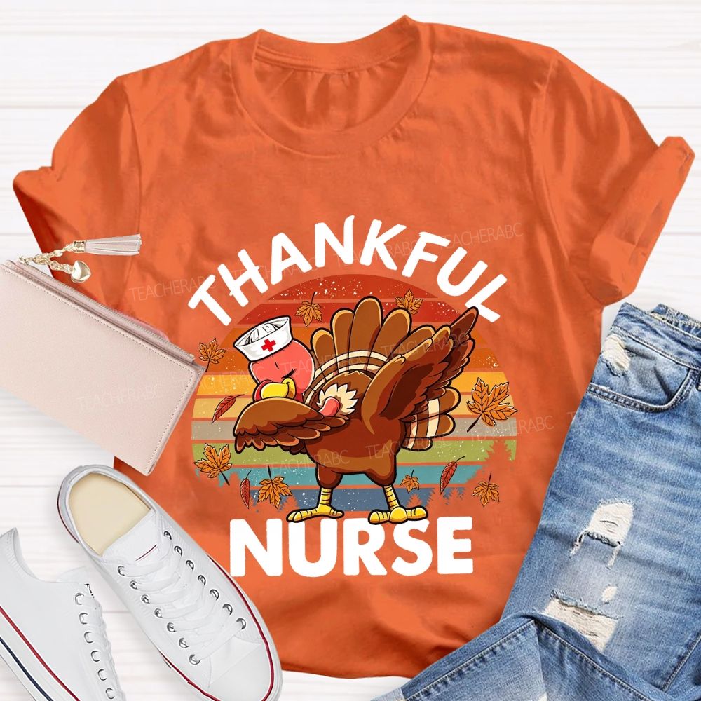 Thankful Nurse Thanksgiving Fall Vibes T-shirt
