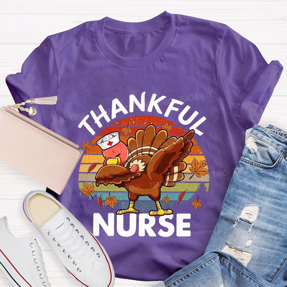 Thankful Nurse Thanksgiving Fall Vibes T-shirt