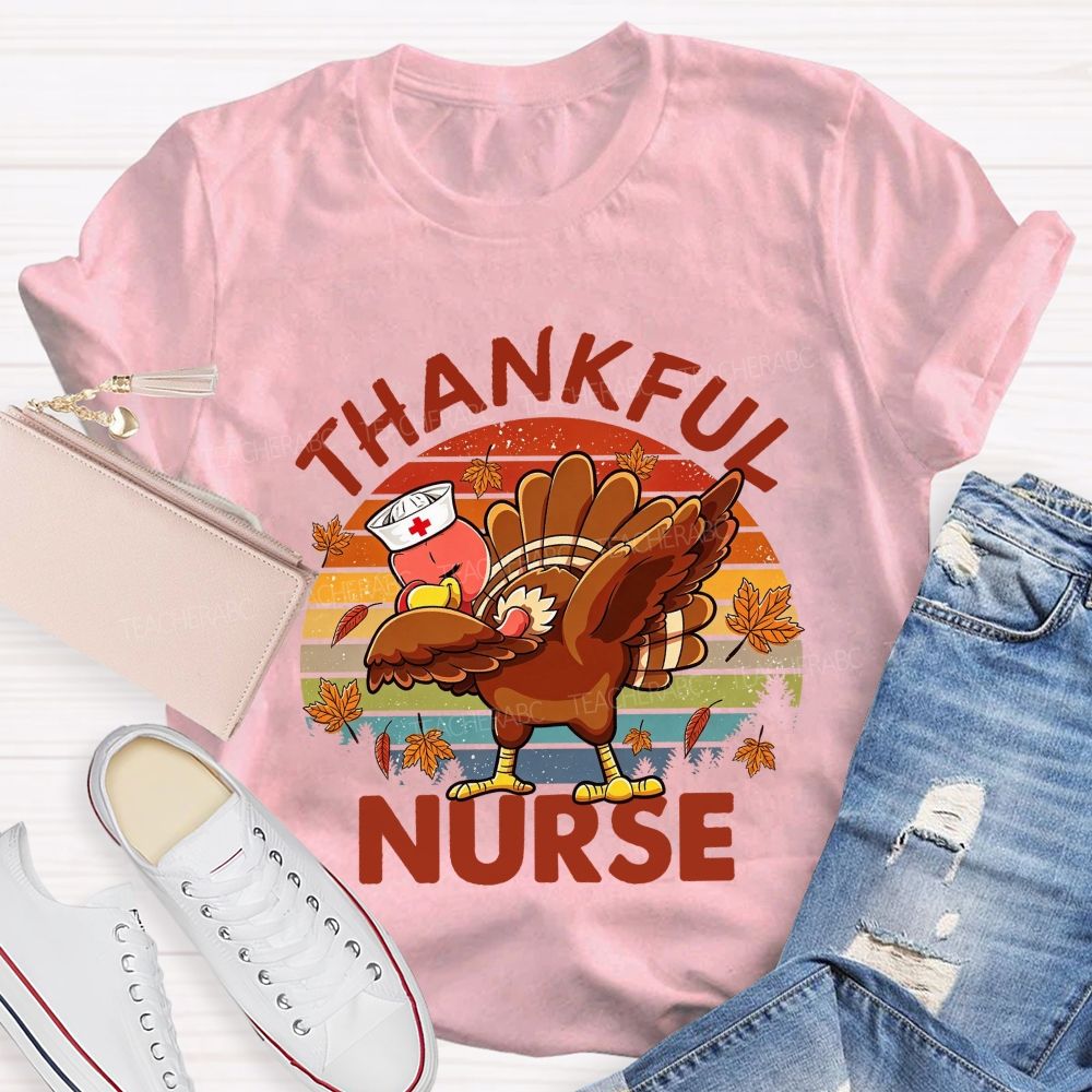 Thankful Nurse Thanksgiving Fall Vibes T-shirt