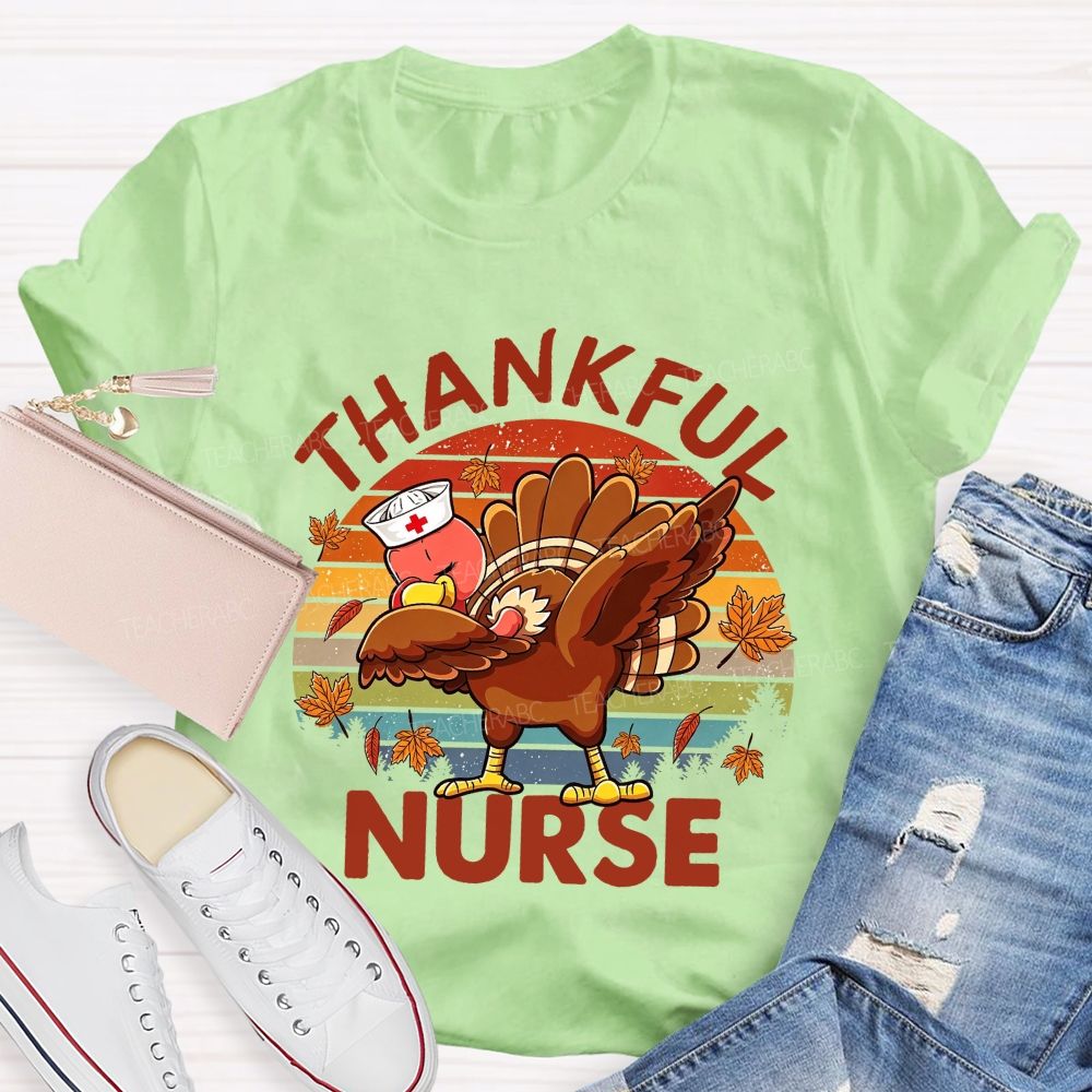 Thankful Nurse Thanksgiving Fall Vibes T-shirt