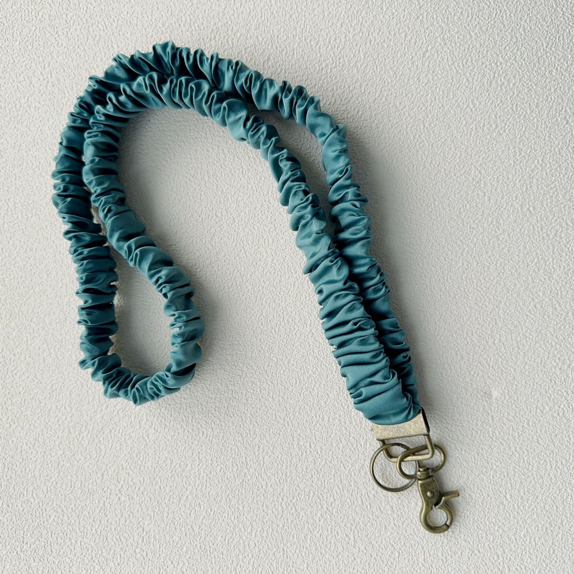 Scrunched Fabric Teacher Lanyard