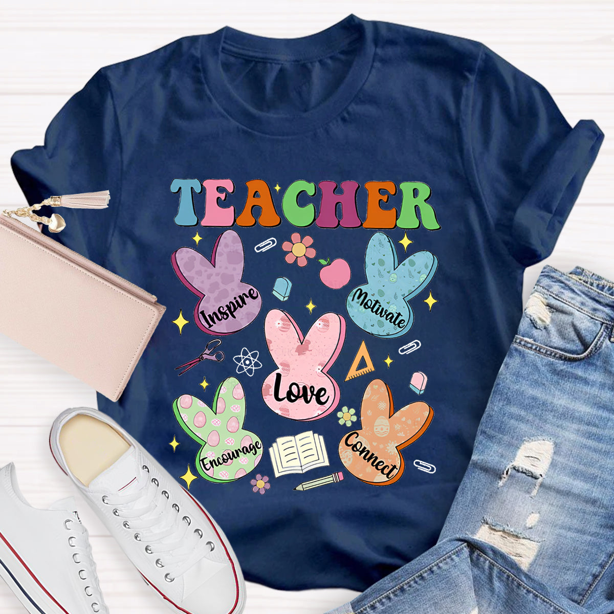 Easter Teacher Love Encourage T-Shirt