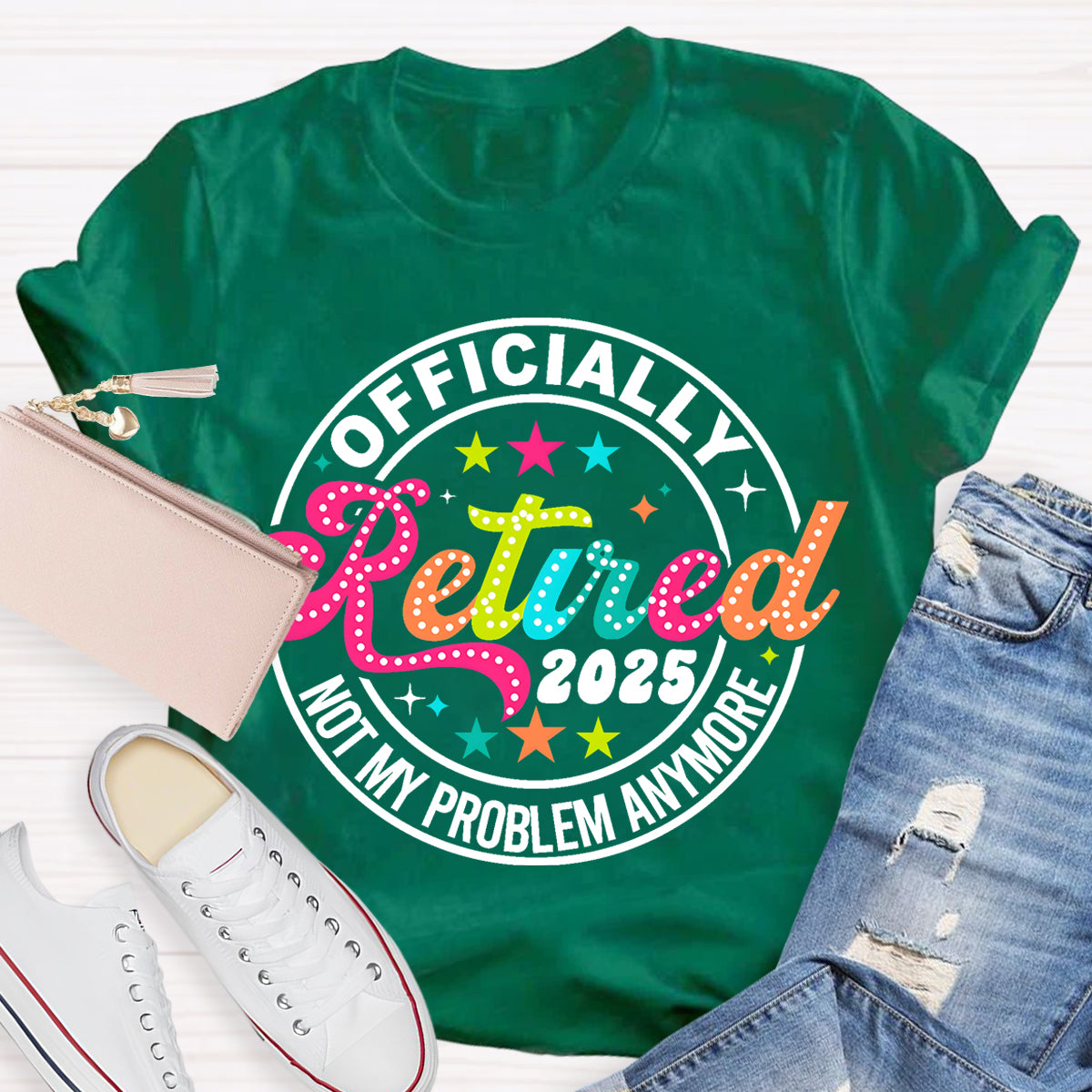 Personalize Year Retired Star Teacher T-Shirt