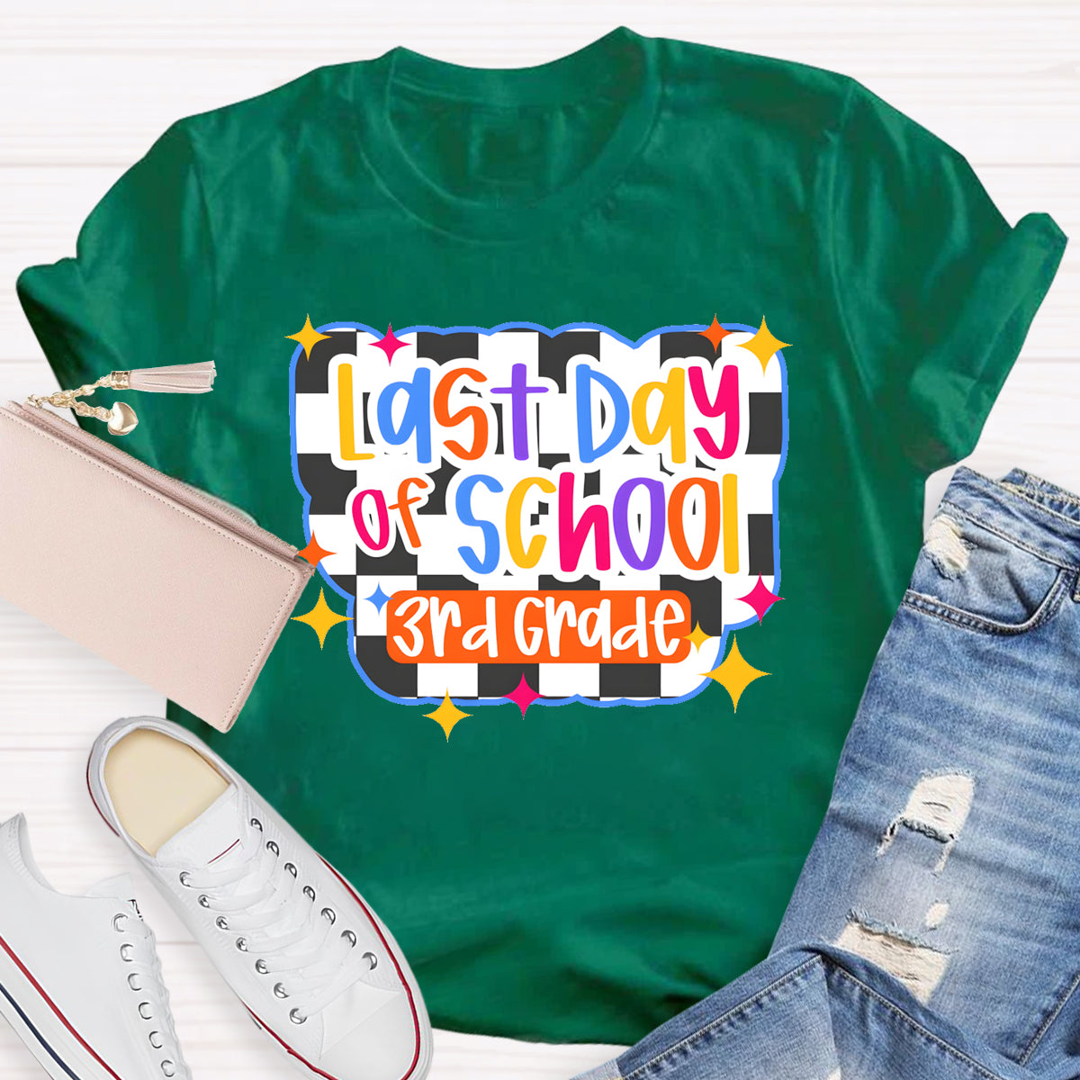 Personalize Grade Last Day Of School Teacher T-Shirt