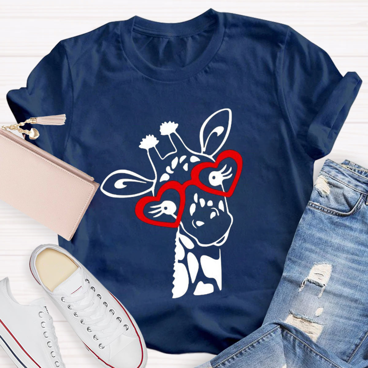 Valentines Day Giraffe T-Shirt