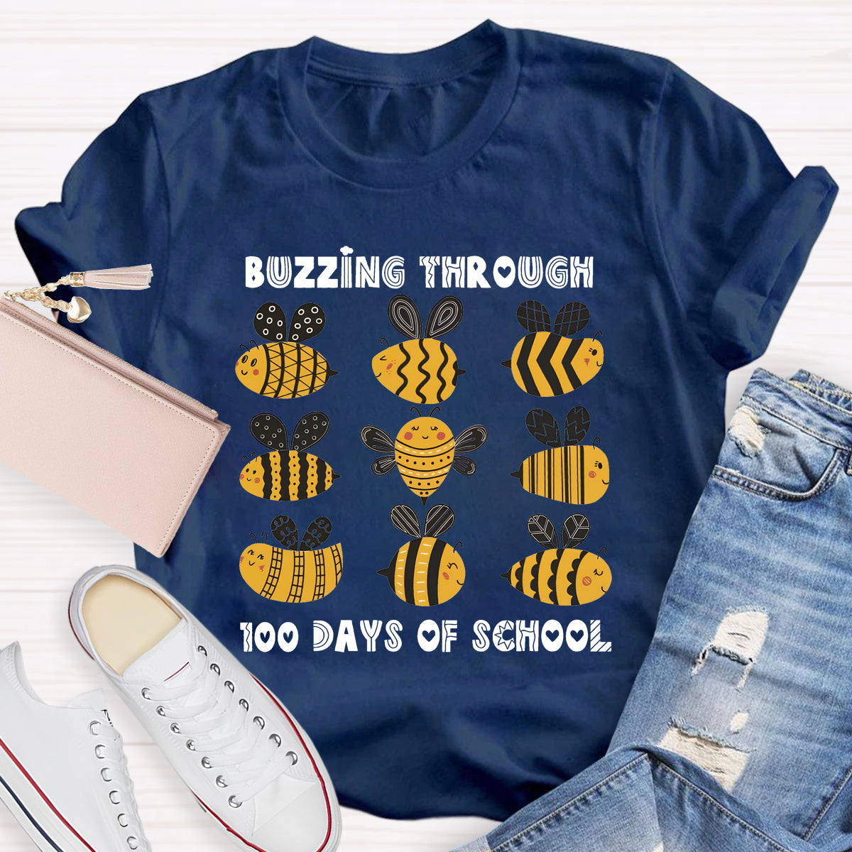 Buzzing Through 100 Days Of School T-Shirt