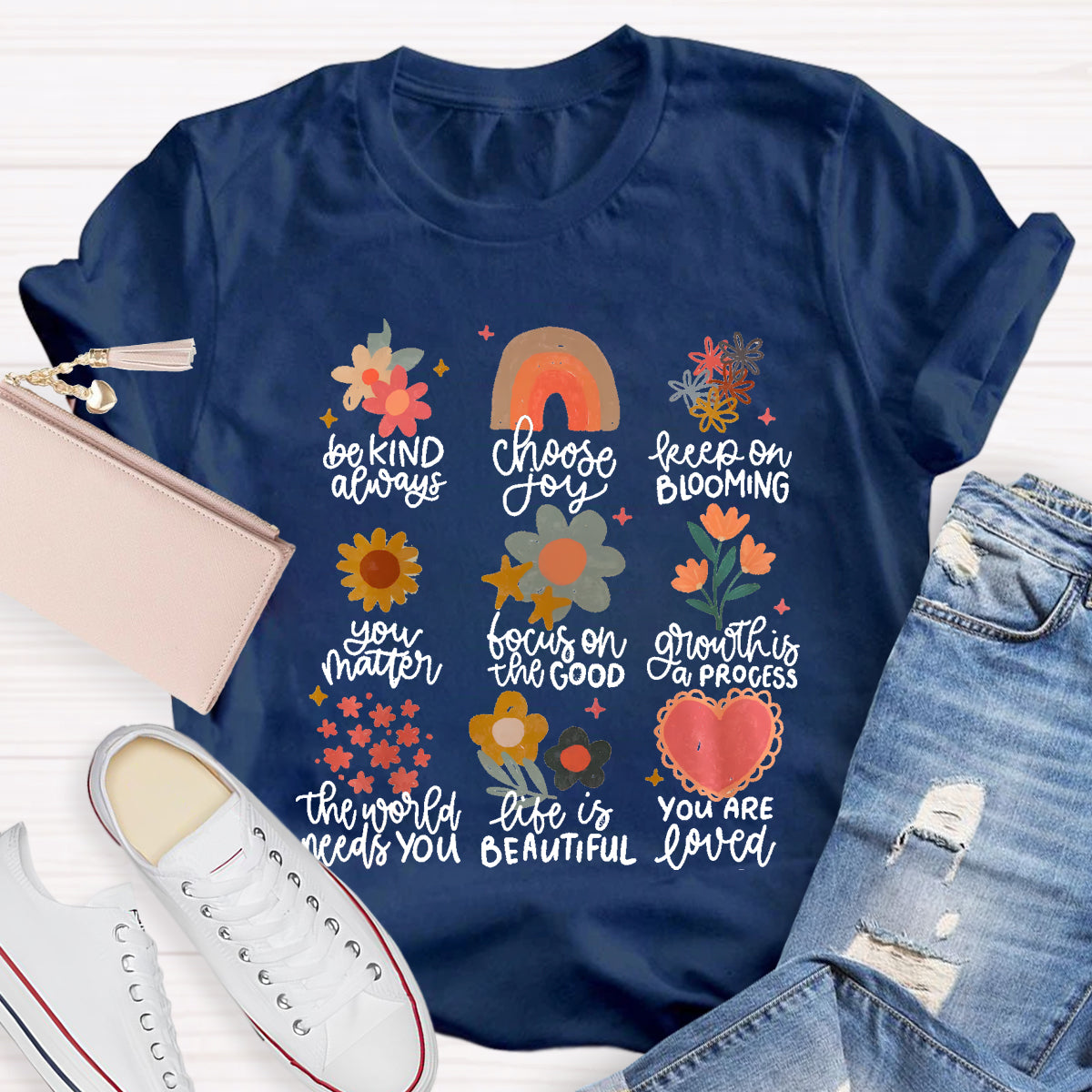 Be Kind Always Choose Joy Floral T-Shirt