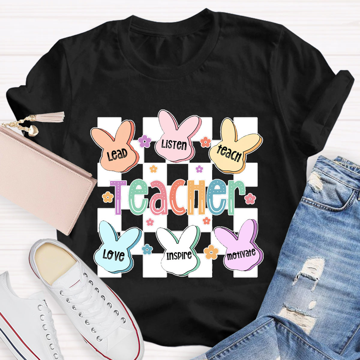 Teacher Of The Sweetest Bunnies Teacher T-Shirt