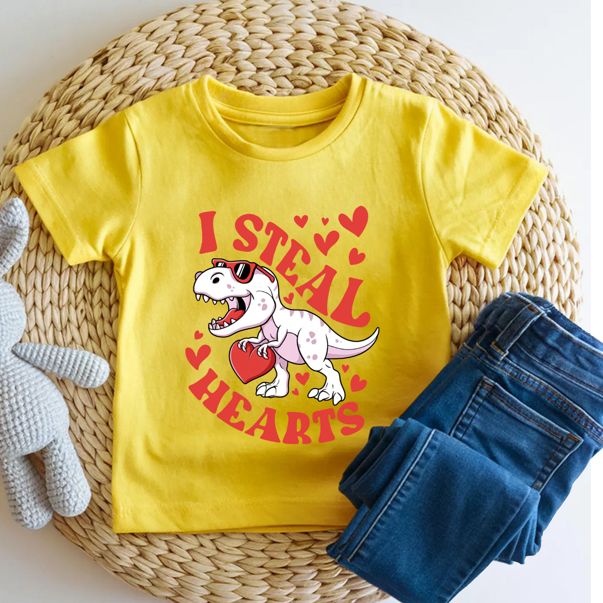 I Steal Hearts Dinosaur Toddler T-shirts