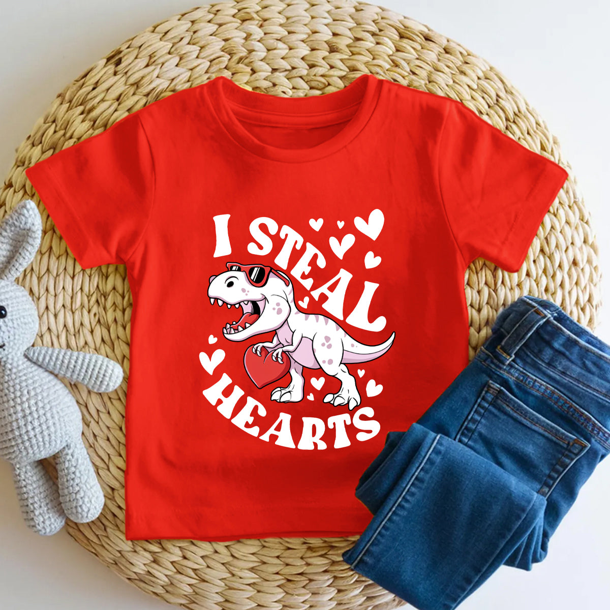 I Steal Hearts Dinosaur Toddler T-shirts