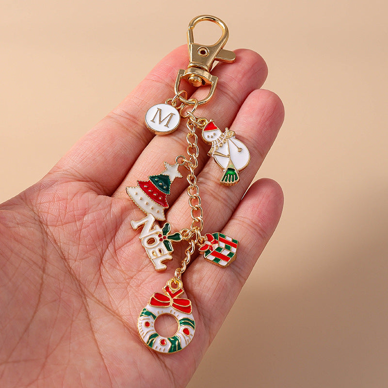 Letter Wreath Tree Socks Keychain Bell Rainbow
