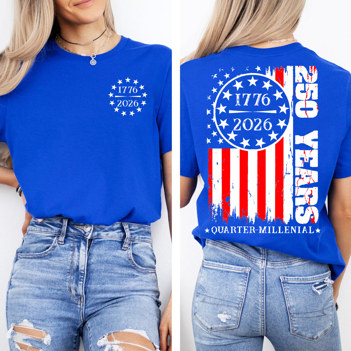 250 Years Quarter-Millennial Double Printed T-shirt