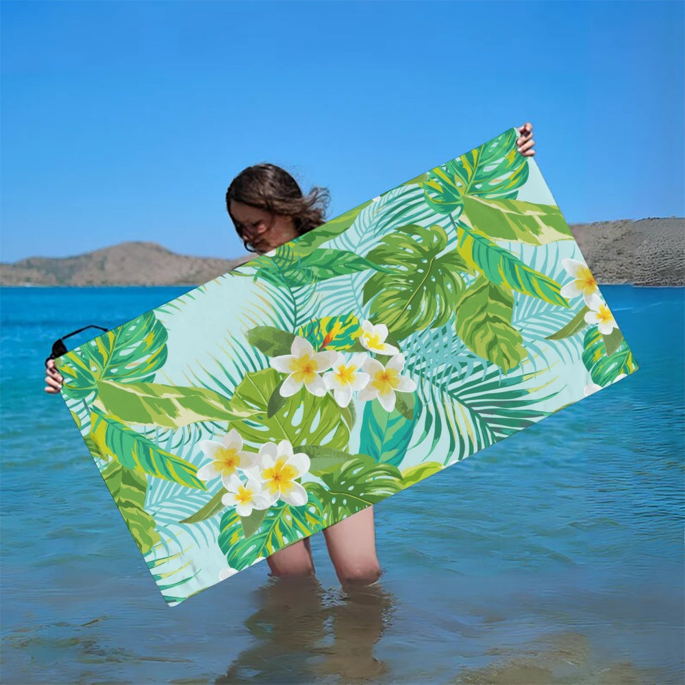 Sunshine Vibes Green Pant Beach Towel