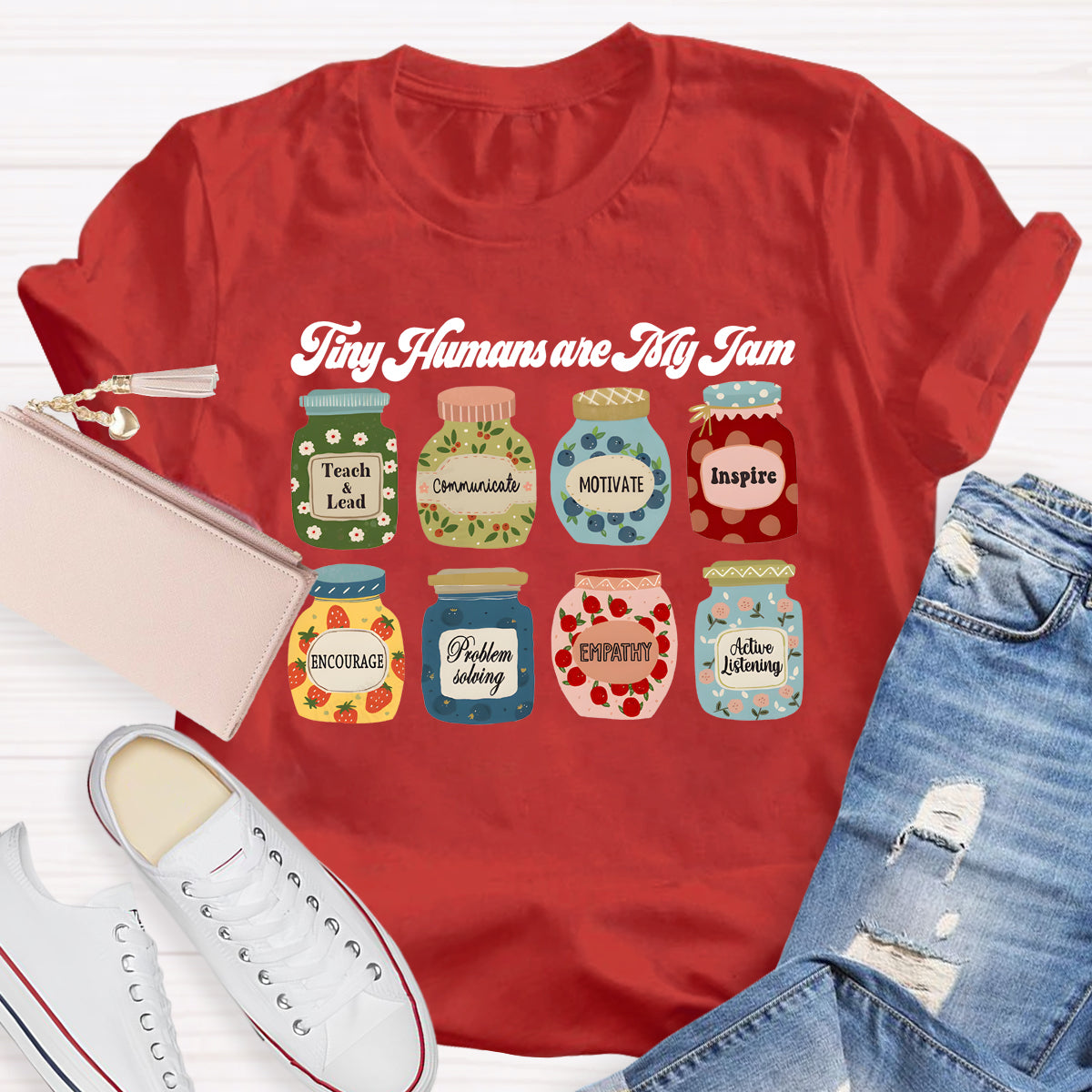 Tiny Human Are My Jam Teacher T-Shirt