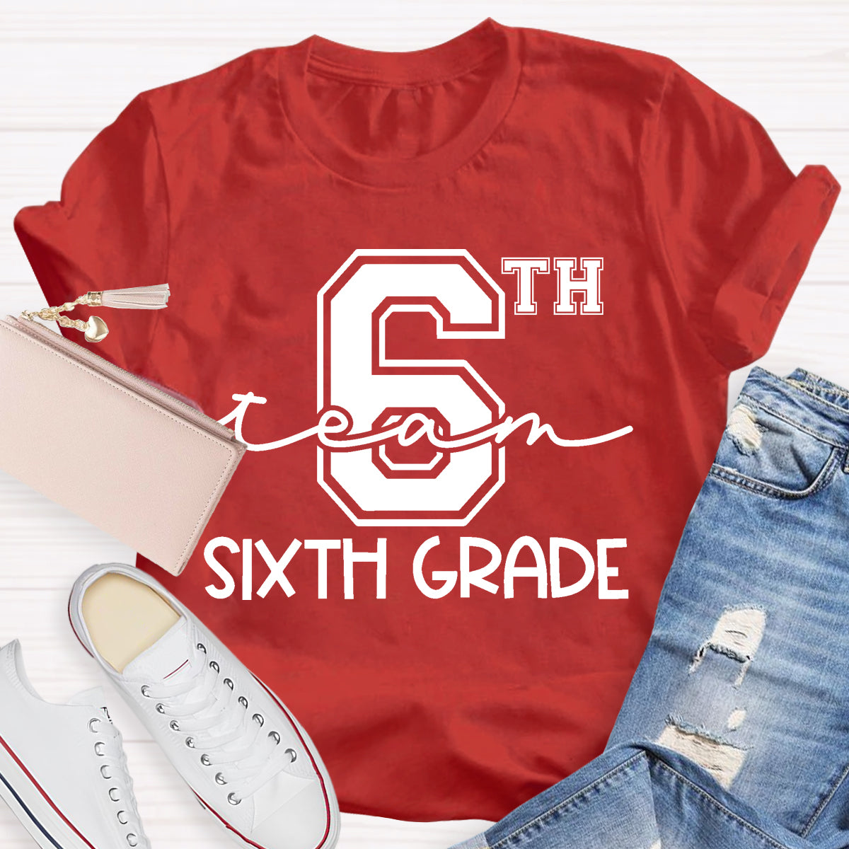Personalized Grade Six Team Grade Teacher T-Shirt