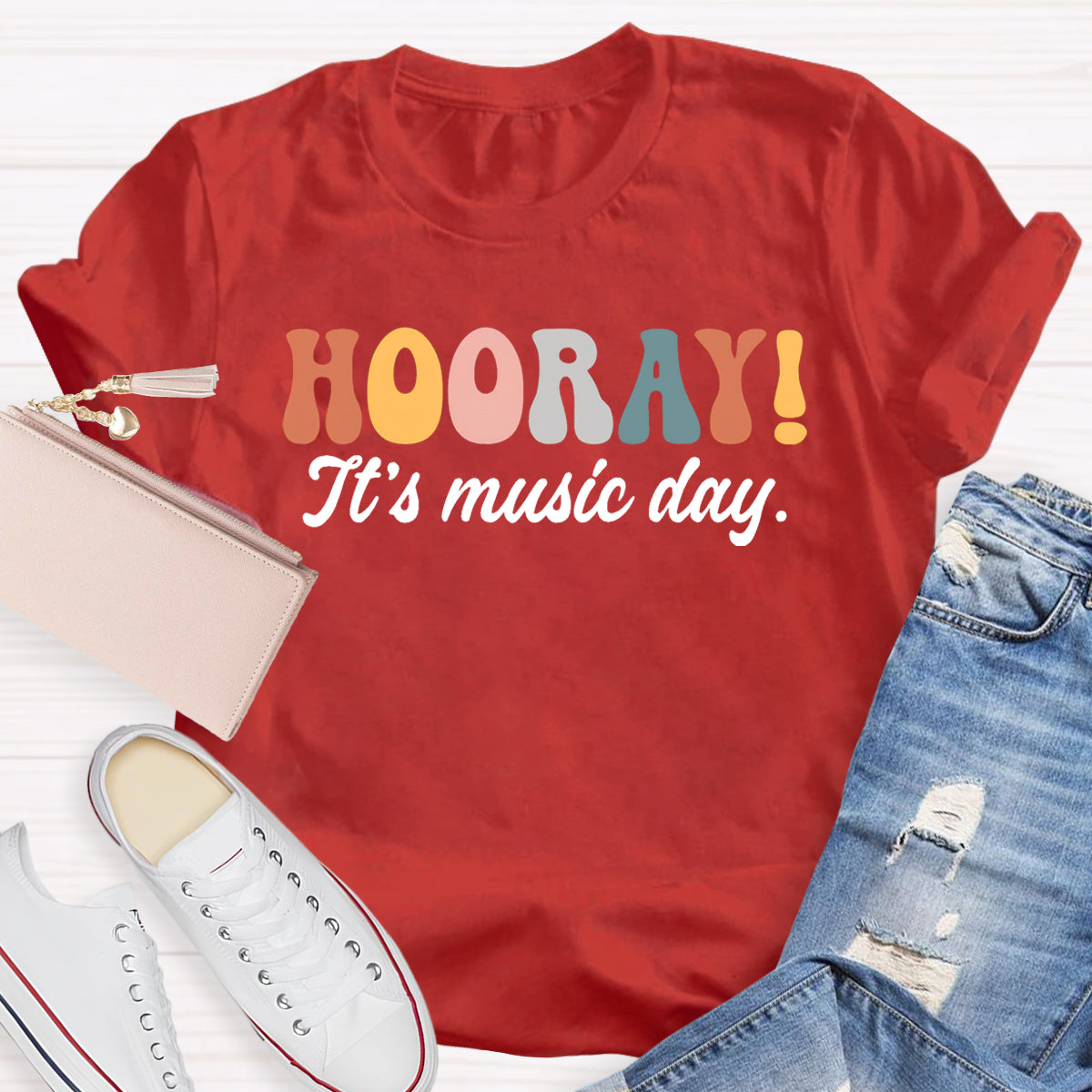 Hooray It's Music Day Teacher T-Shirt