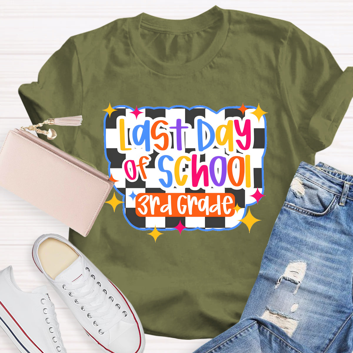 Personalize Grade Last Day Of School Teacher T-Shirt