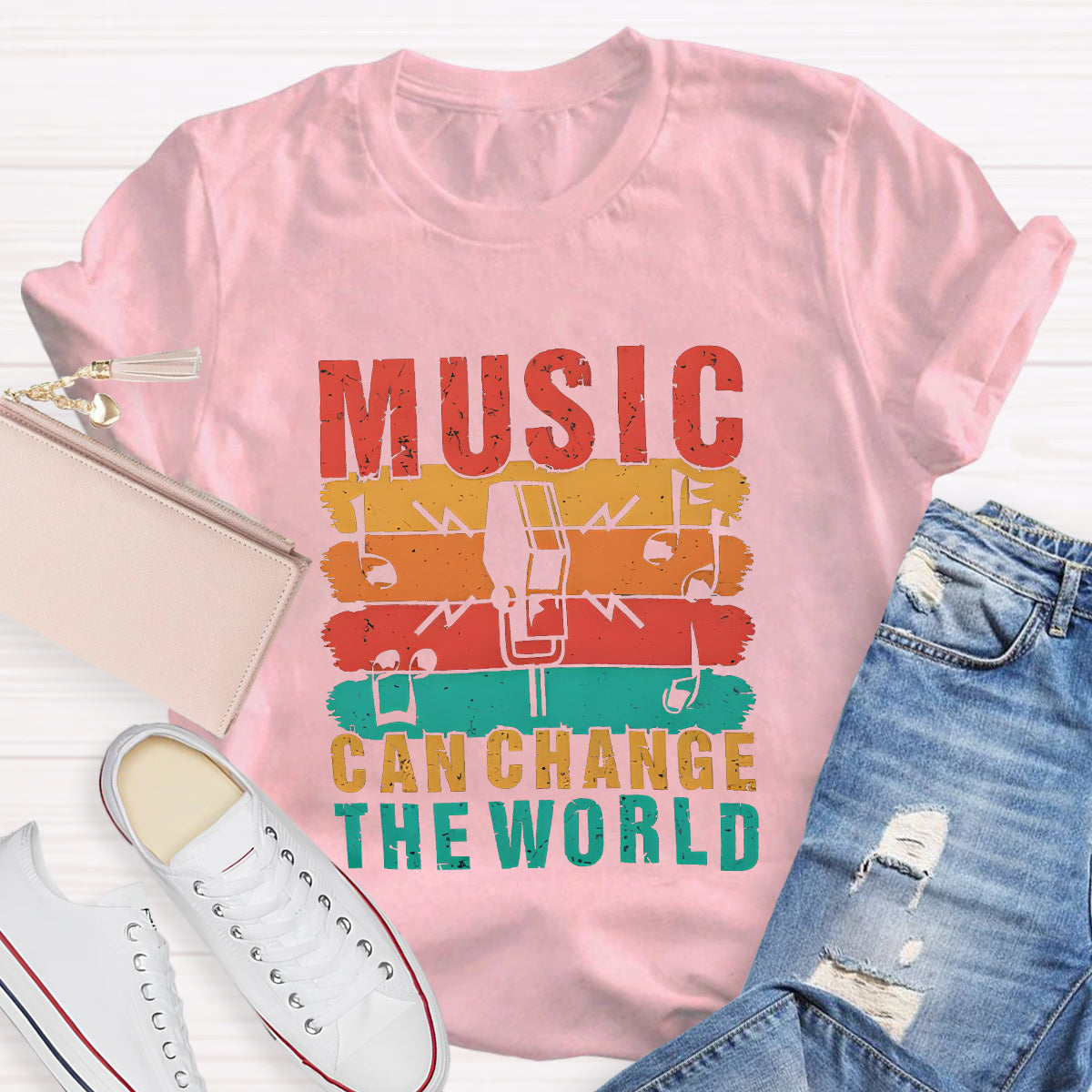 Music Can Change The World Teacher T-Shirt