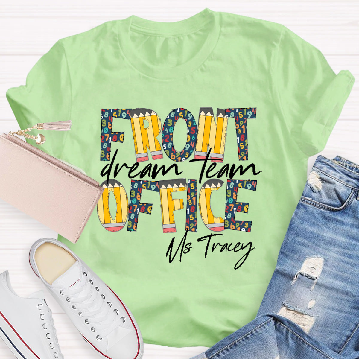 Personalized Name Dream Team Teacher T-Shirt