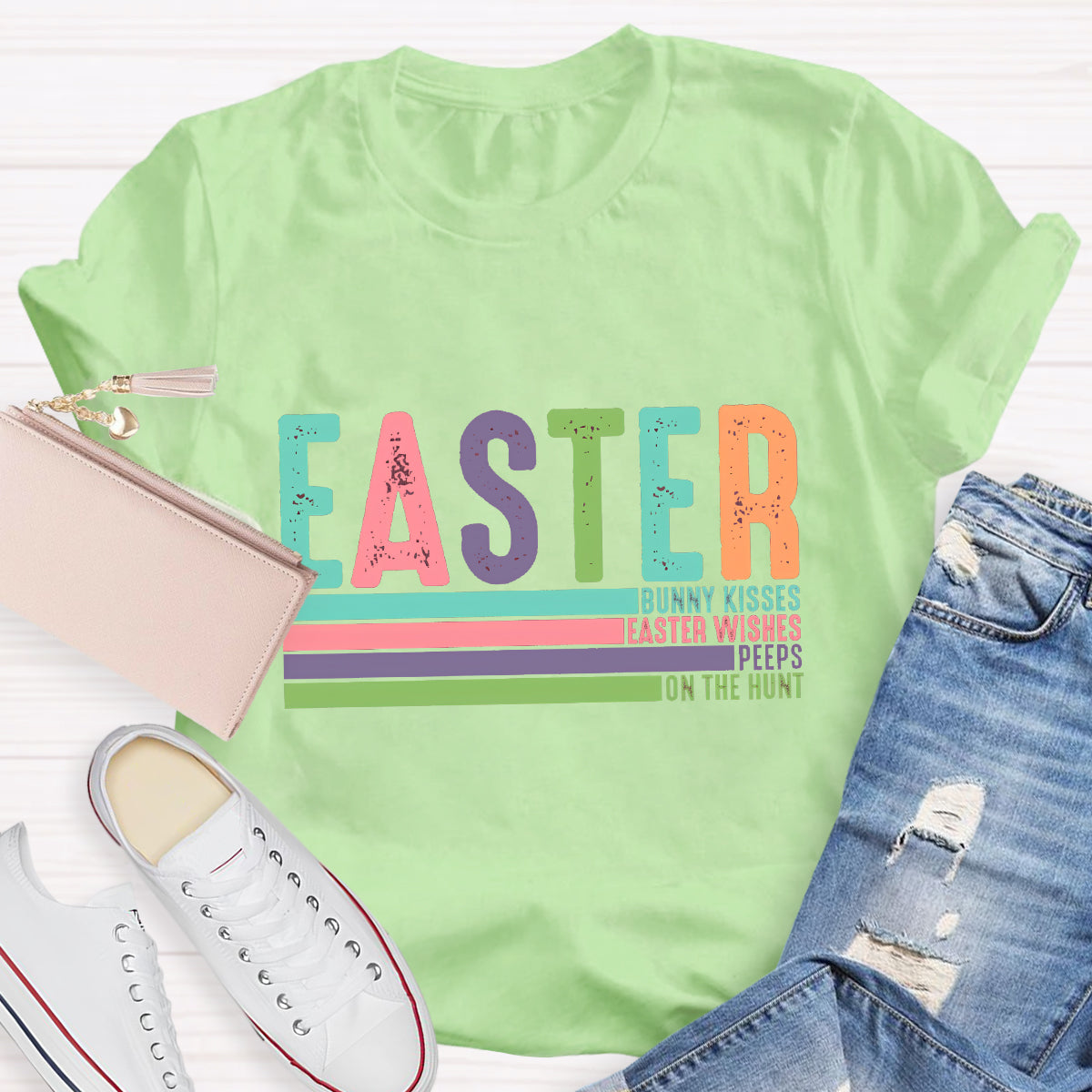 Bunny Kisses Teacher T-Shirt