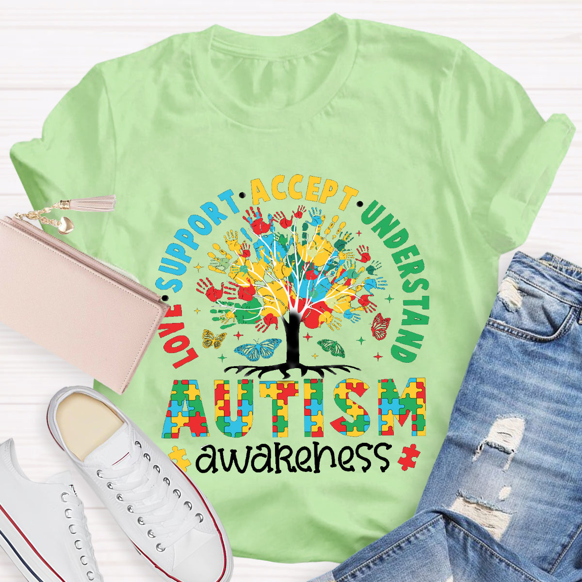 Love Support Accept Understand Teacher T-Shirt
