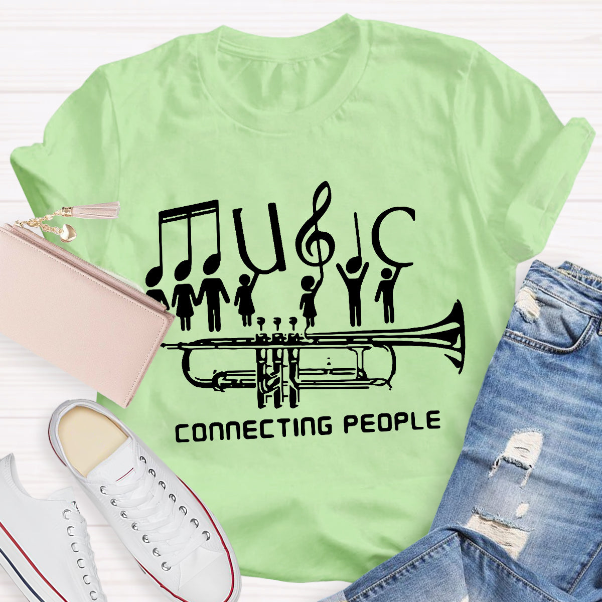 Music Connecting People Teacher T-Shirt