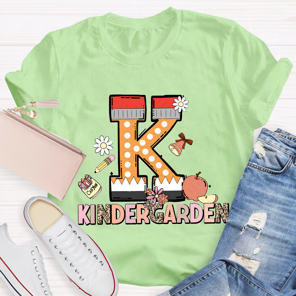 Personalized Grade K IS Symbol Of kindergarten Teacher T-Shirt
