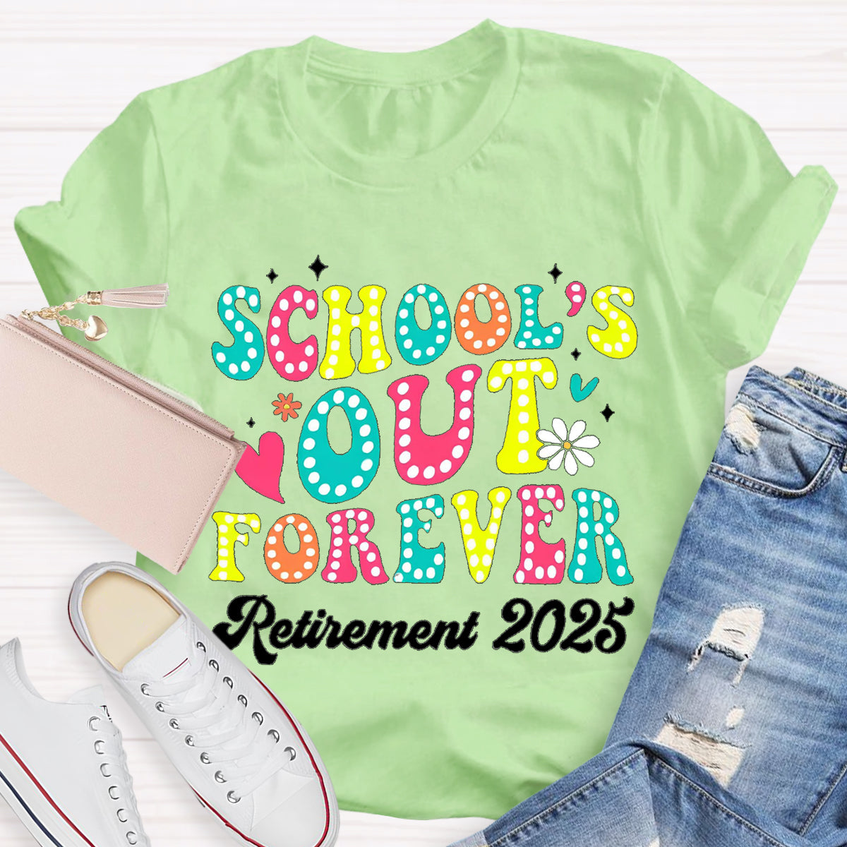 Personalize Year Schools Out Forever Teacher T-Shirt