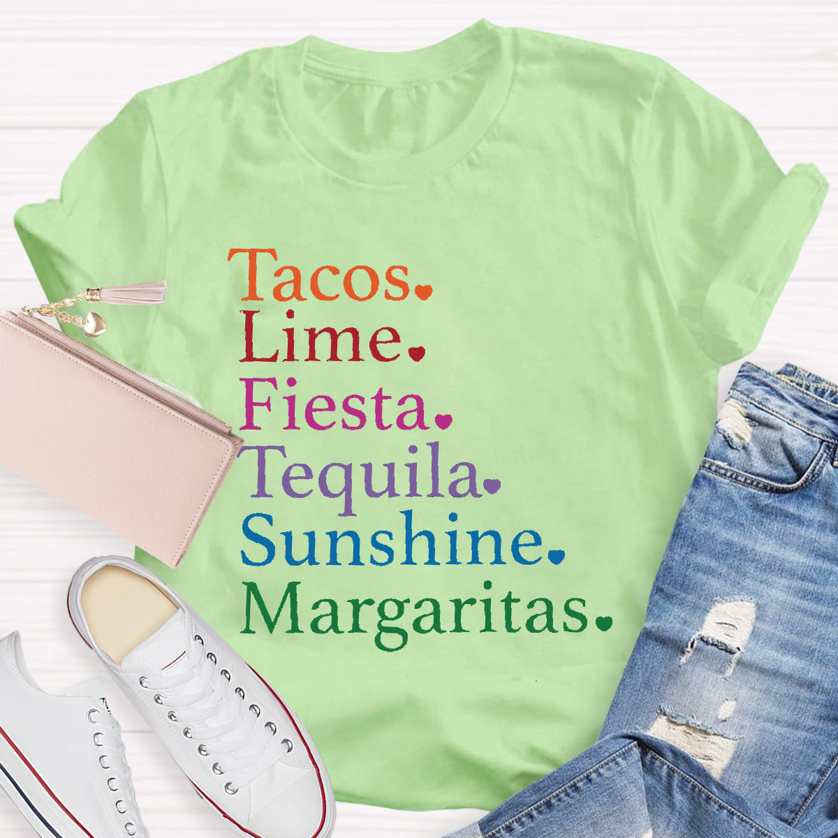 Tacos Lime Fiesta Tequila Margaritas Spanish Teacher T-Shirt