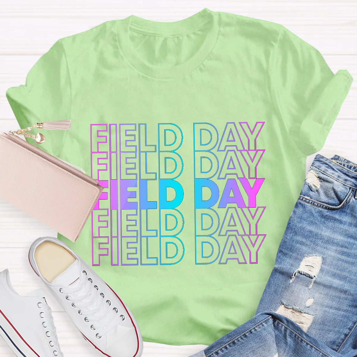 Field Day Blue Teacher T-Shirt