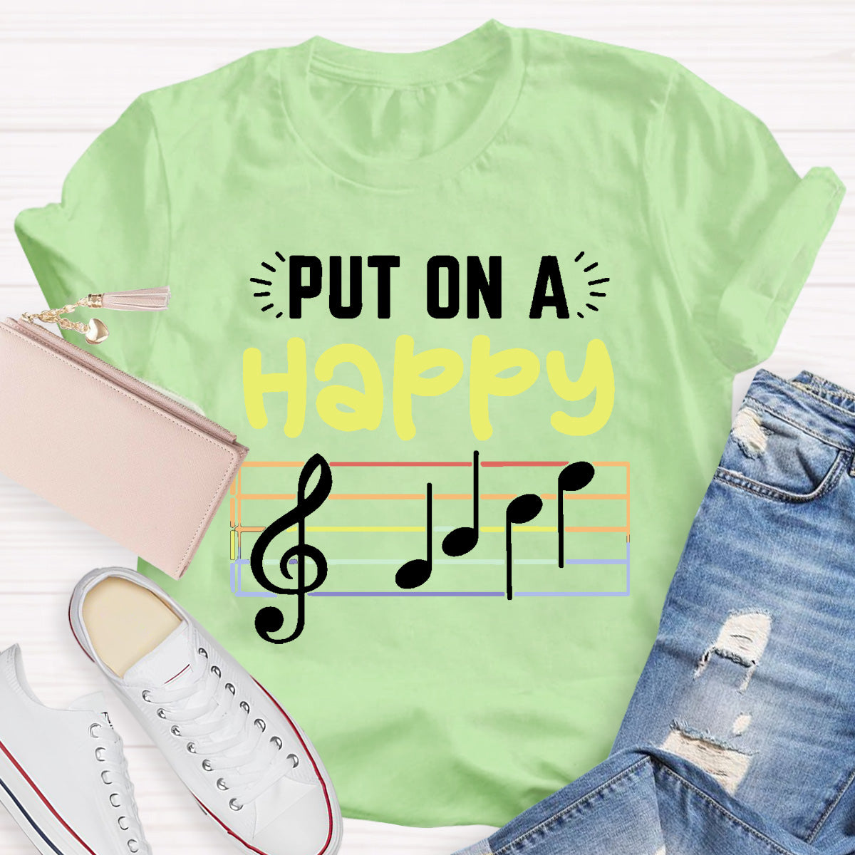 Put On A Happy Music Teacher T-Shirt