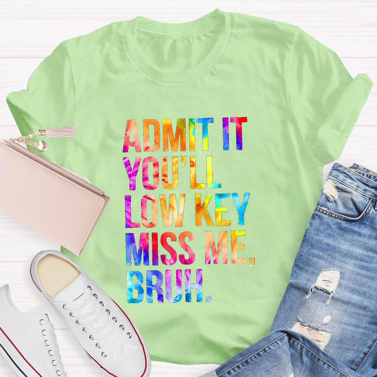 Admit It You'll Low Key Miss Me Bruh Teacher T-Shirt