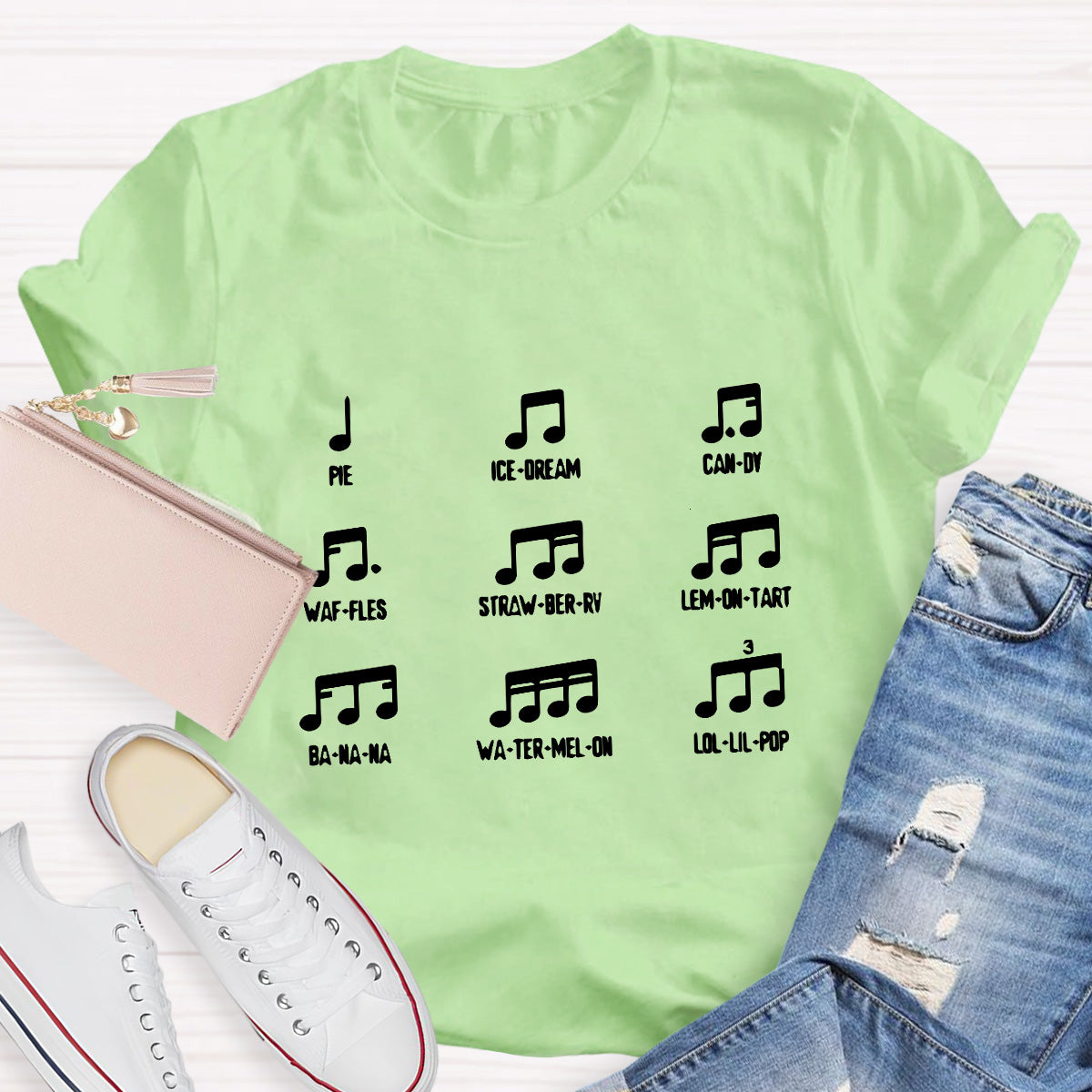 Pie Banana Candy Music Teacher T-Shirt