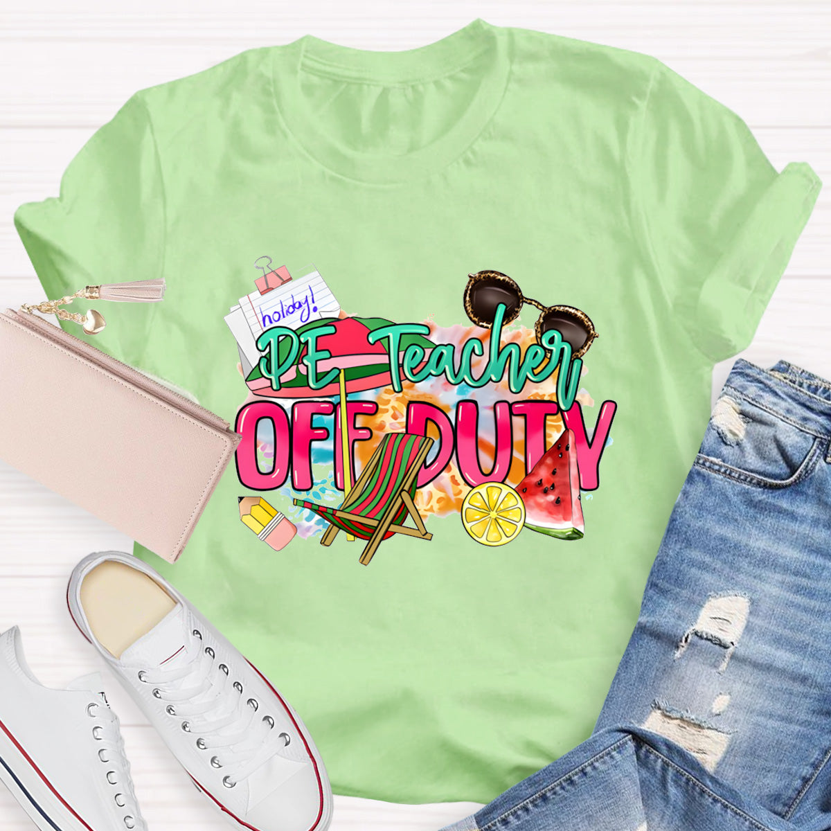 Personalized Subjects Teacher Off Duty T-Shirt