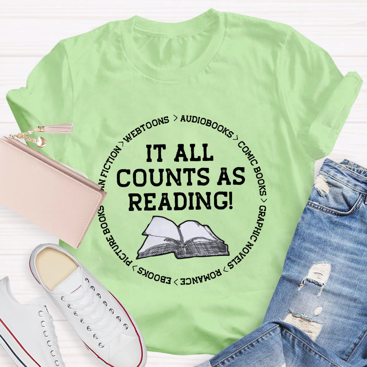 It All Counts As Reading Teacher T-Shirt