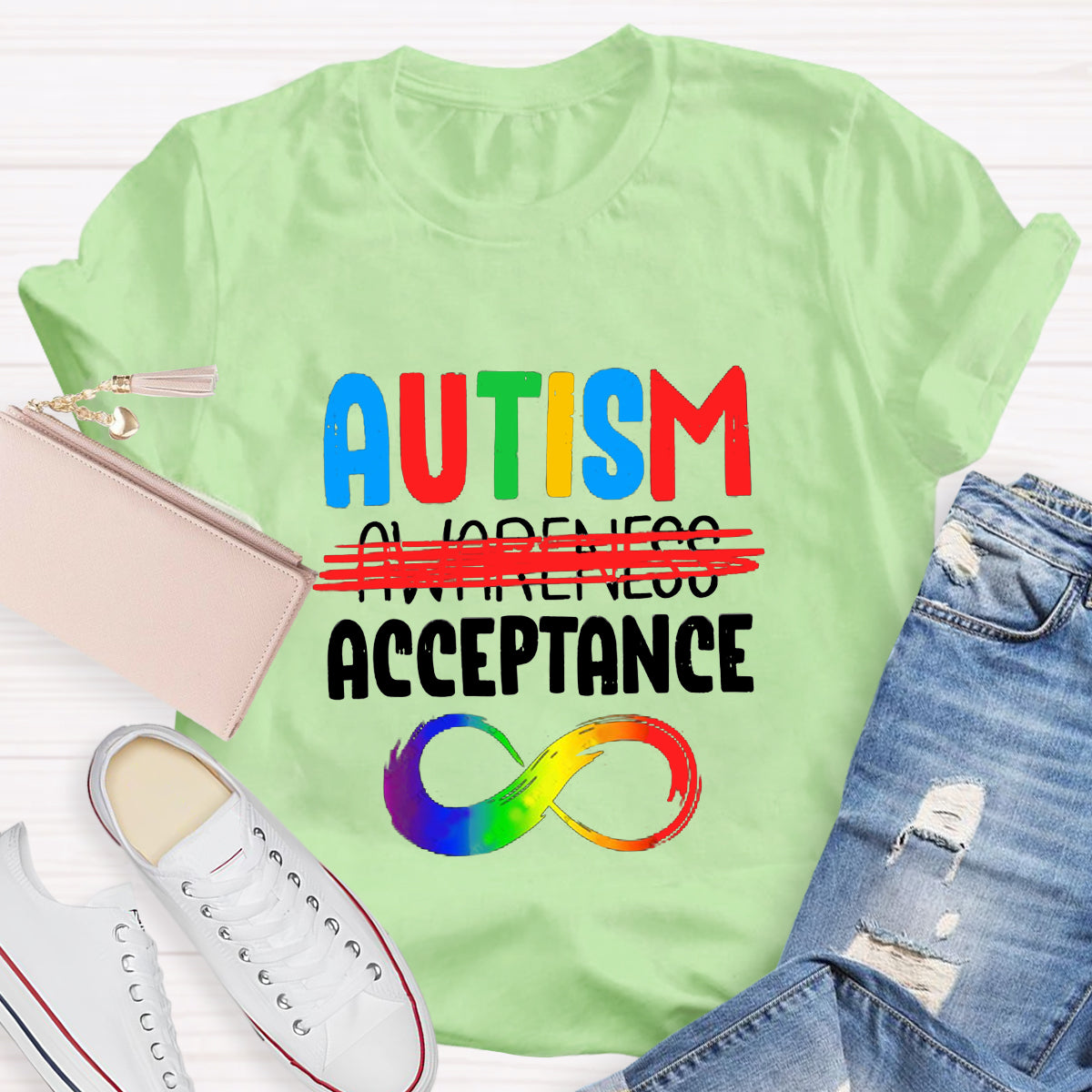 Autism Acceptance Infinity Symbol T-Shirt
