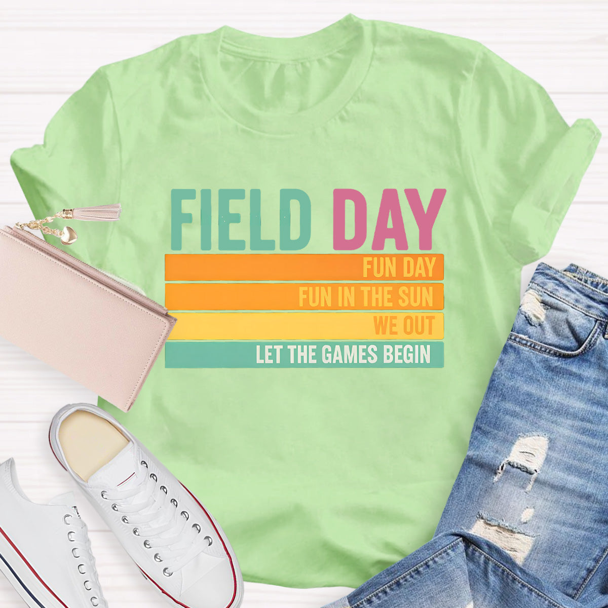 Field Day Let The Game Begin Teacher T-Shirt