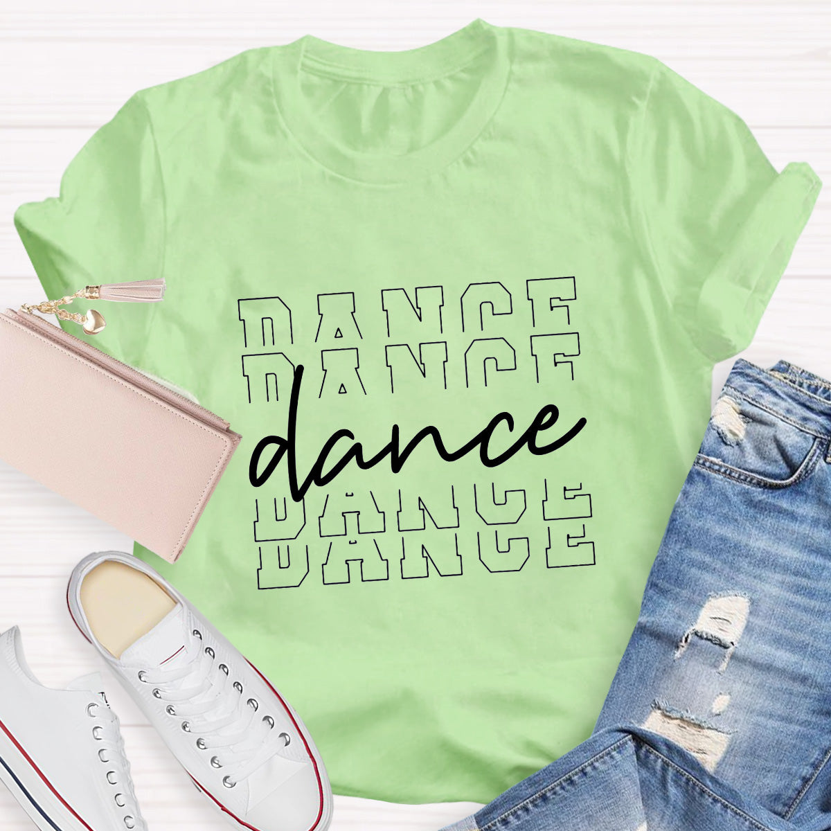 Dance Black Letters Teacher T-Shirt