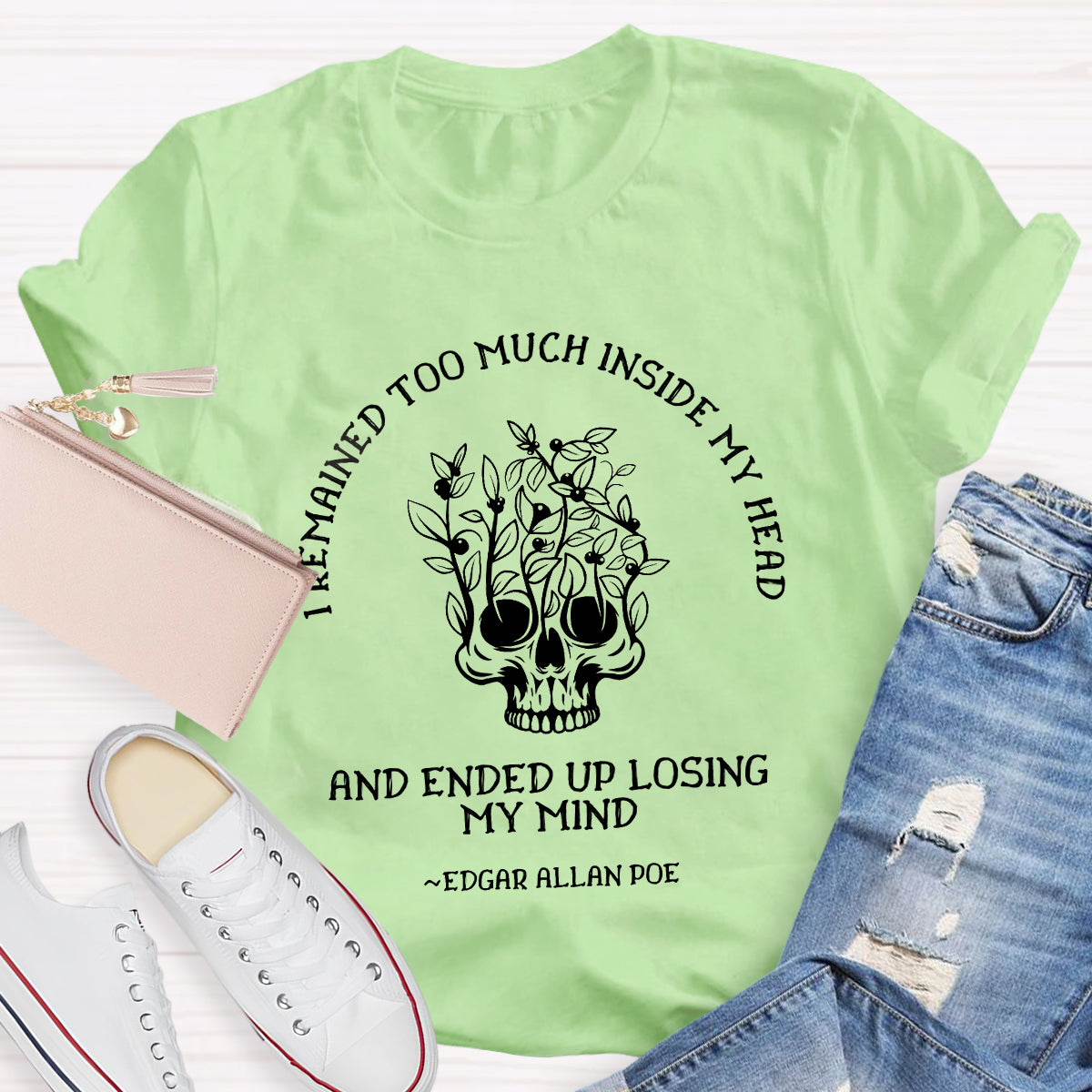 Edgar Allen Poe Dark Academia Teacher T-Shirt
