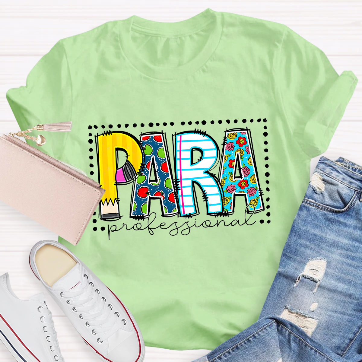 Para Professional Teacher With Heart T-Shirt