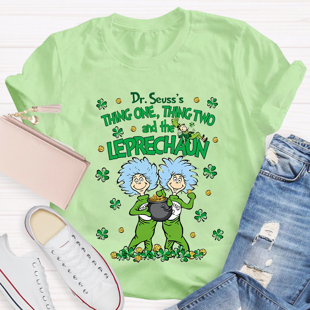 Thing One Thing Two And The Leprechaun Teacher T-Shirt