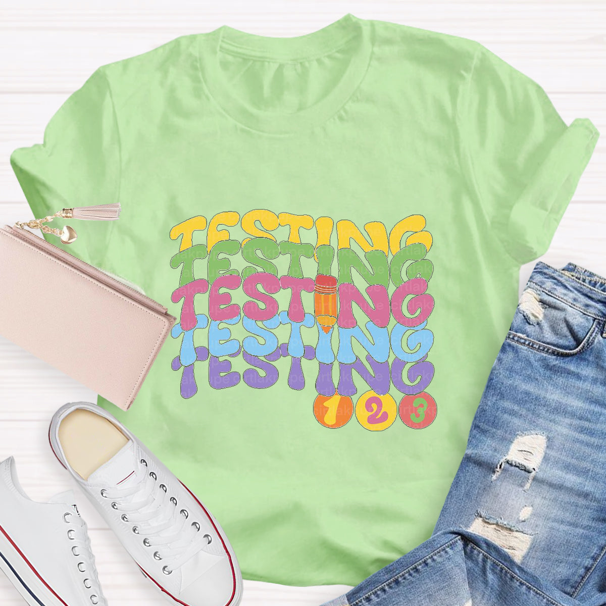 Testing Test Day 123 Teacher T-Shirt