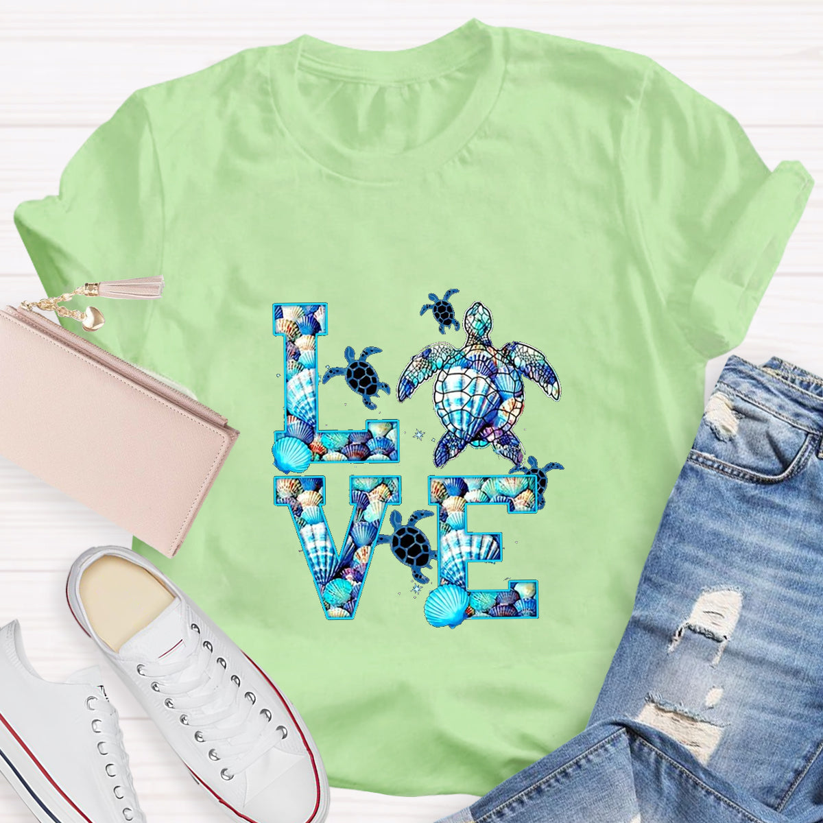Blue Love For Sea TurtleT-Shirt