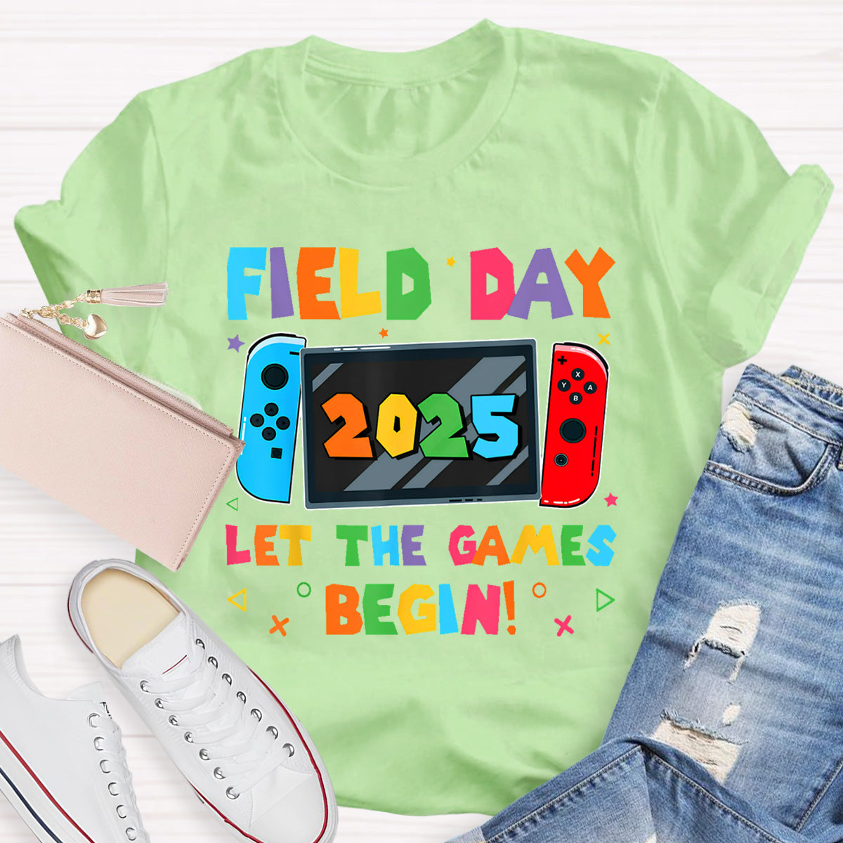 Personalized Year Field Day Let The Games Begin Teacher T-Shirt