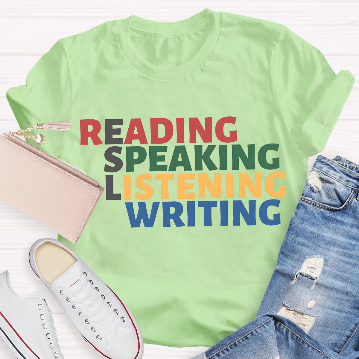 Read Speak Listen Write ESL Teacher T-Shirt